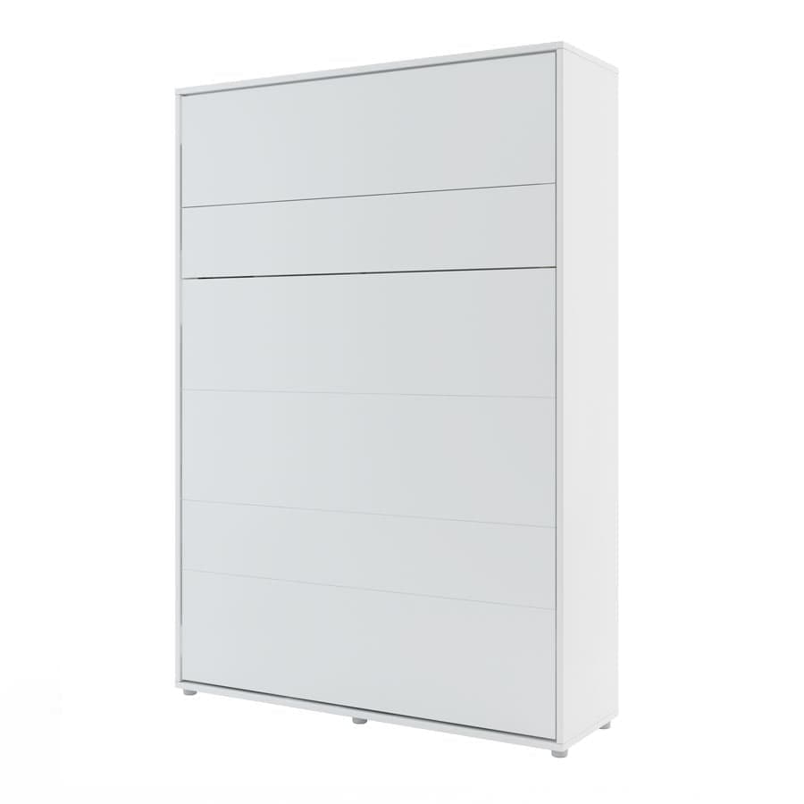 Lenart Set Canapea Fixa, 2 Locuri, BC18 Gri Deschis, l164xA93xH74 cm + Pat rabatabil pe perete cu tablie tapitata Bed Concept Vertical Alb Mat, 200 x 140 cm