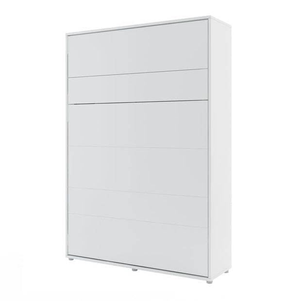 Lenart Set Canapea Fixa, 2 Locuri, BC18 Gri Deschis, l164xA93xH74 cm + Pat rabatabil pe perete cu tablie tapitata Bed Concept Vertical Alb Mat, 200 x 140 cm