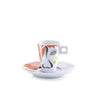 Set ceasca cu farfurioara din portelan, Faces Multicolor, 50 ml, 12 piese (2)