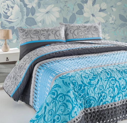 Asir Set cuvertura si 2 fete de perna Miranda Multicolor, 200 x 220 cm