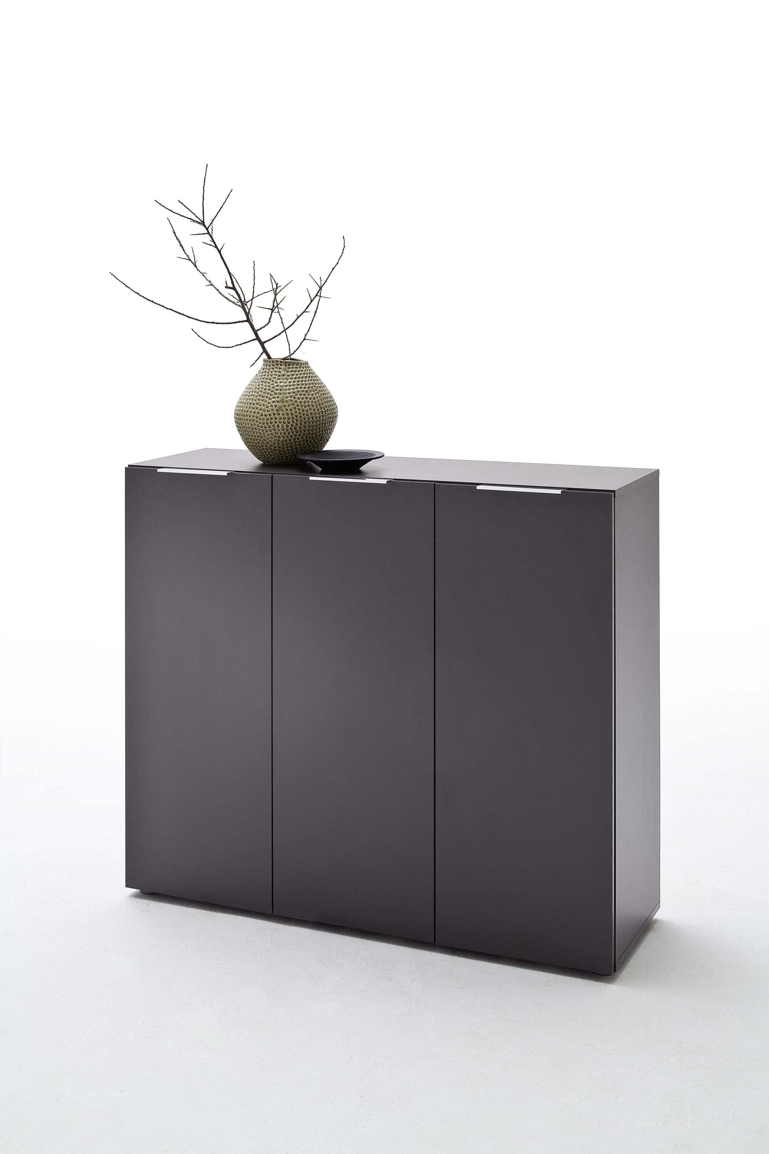 Set de mobila hol din pal, 3 piese, Vicenza Large Antracit / Wenge (1)