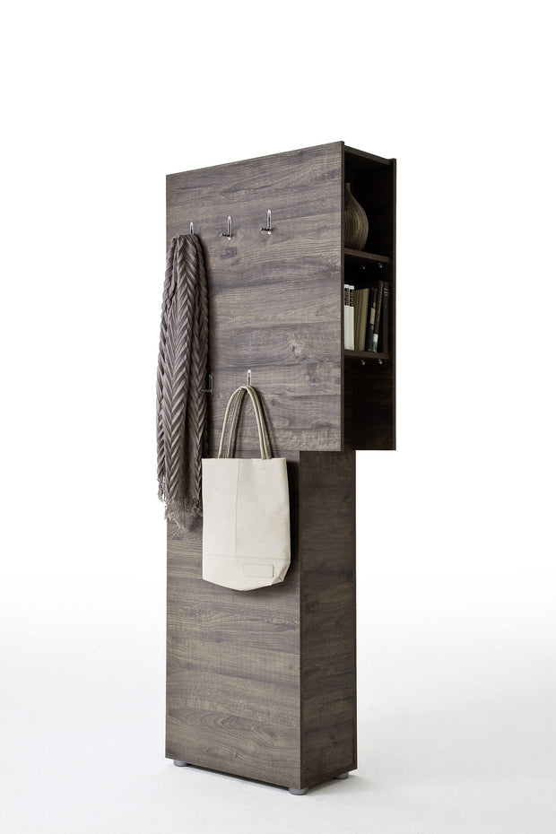 Set de mobila hol din pal, 3 piese, Vicenza Large Antracit / Wenge (4)