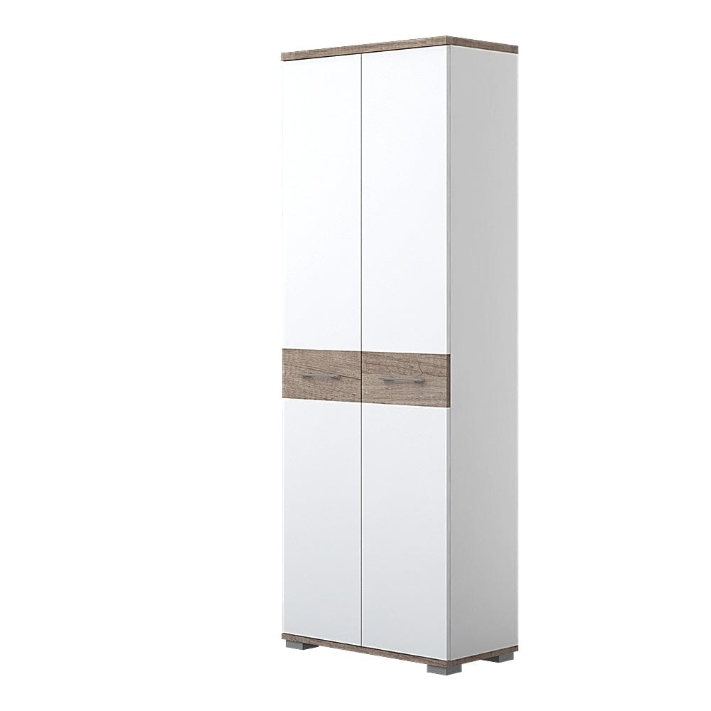 Set de mobila hol din pal, 5 piese, Azur I Alb / Stejar Nebraska Inchis (2)