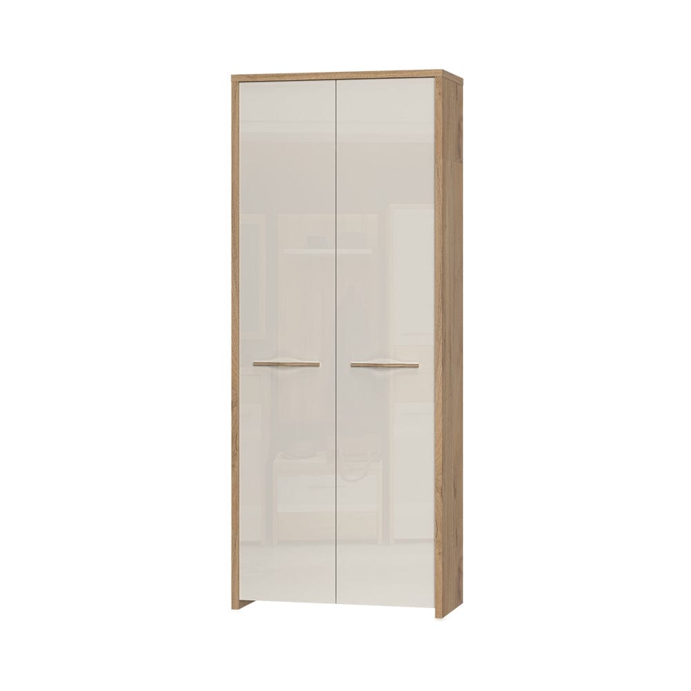 Set de mobila hol din pal si MDF, 5 piese, Gala V2 Medium Bej / Nuc Pacific (2)