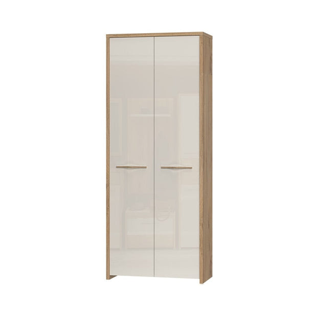 Set de mobila hol din pal si MDF, 5 piese, Gala V2 Medium Bej / Nuc Pacific (2)