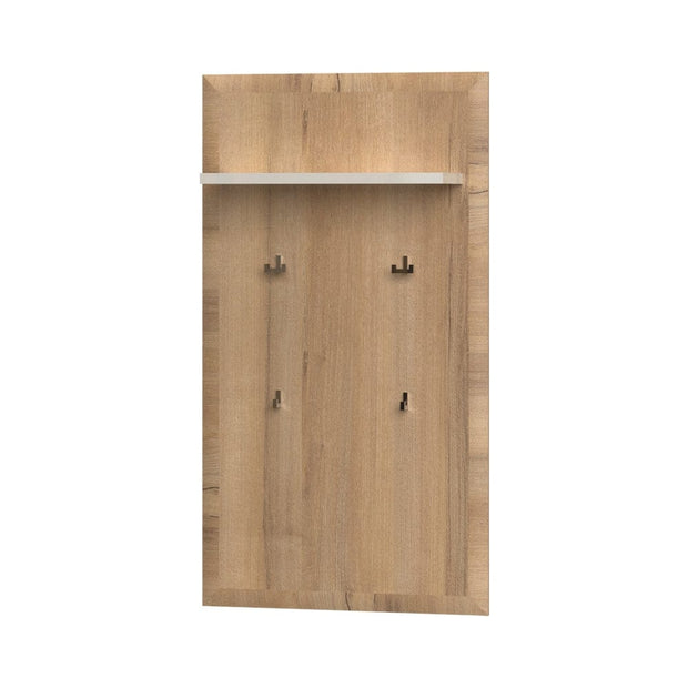 Set de mobila hol din pal si MDF, 5 piese, Gala V2 Medium Bej / Nuc Pacific (6)