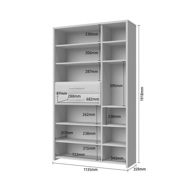 Set de mobila hol din pal si MDF, 5 piese, Gala V52 Large Bej / Nuc Pacific (4)