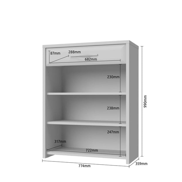 Set de mobila hol din pal si MDF, 5 piese, Gala V52 Large Bej / Nuc Pacific (6)