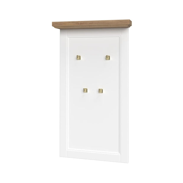 Set de mobila hol din pal si MDF, 5 piese, Tara Alb Mat / Nuc Pacific (6)