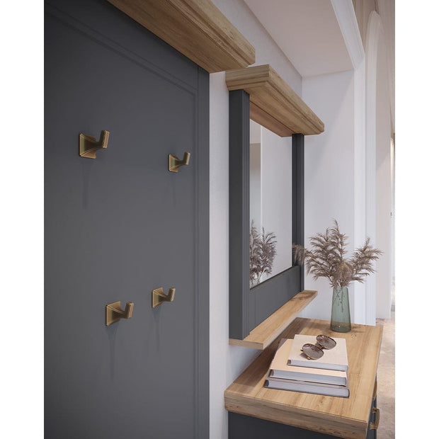 Set de mobila hol din pal si MDF, 5 piese, Tara Grafit / Nuc Pacific (5)