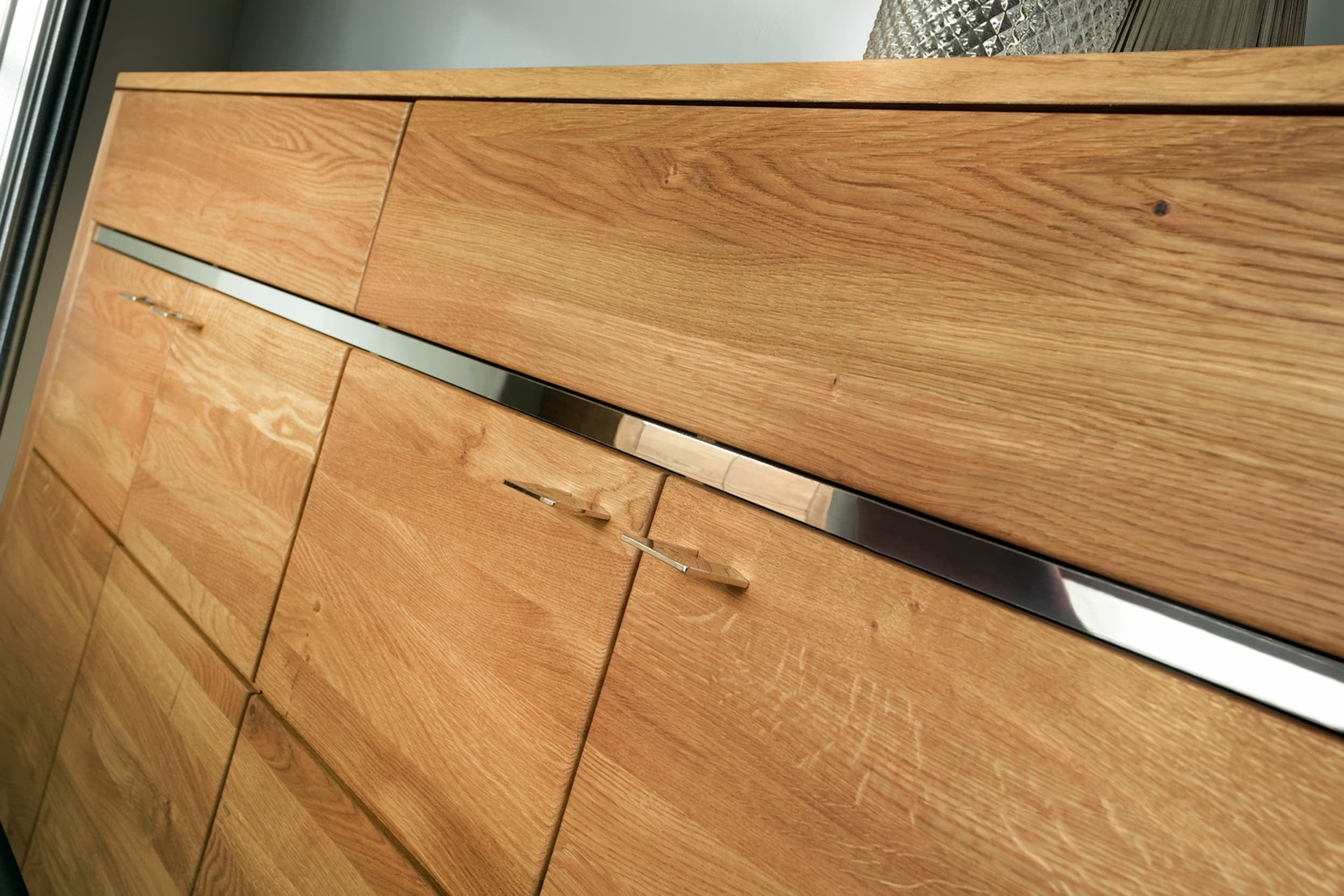 Set de mobila living din pal, furnir si lemn, 6 piese Latina Stejar Honey (1)