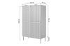 Set de mobila living din pal, MDF si metal, 4 piese, Nicole Slim Roz Antic / Auriu (3)