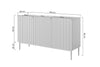 Set de mobila living din pal, MDF si metal, 4 piese, Nicole Slim Roz Antic / Auriu (6)