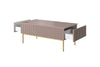 Set de mobila living din pal, MDF si metal, 4 piese, Nicole Slim Roz Antic / Auriu (11)