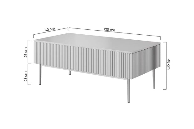 Set de mobila living din pal, MDF si metal, 4 piese, Nicole Slim Roz Antic / Auriu (12)