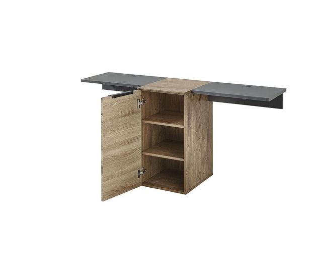 Innostyle Set de mobila living din pal si MDF, 4 piese Madeline Havel Oak Cognac / Grafit