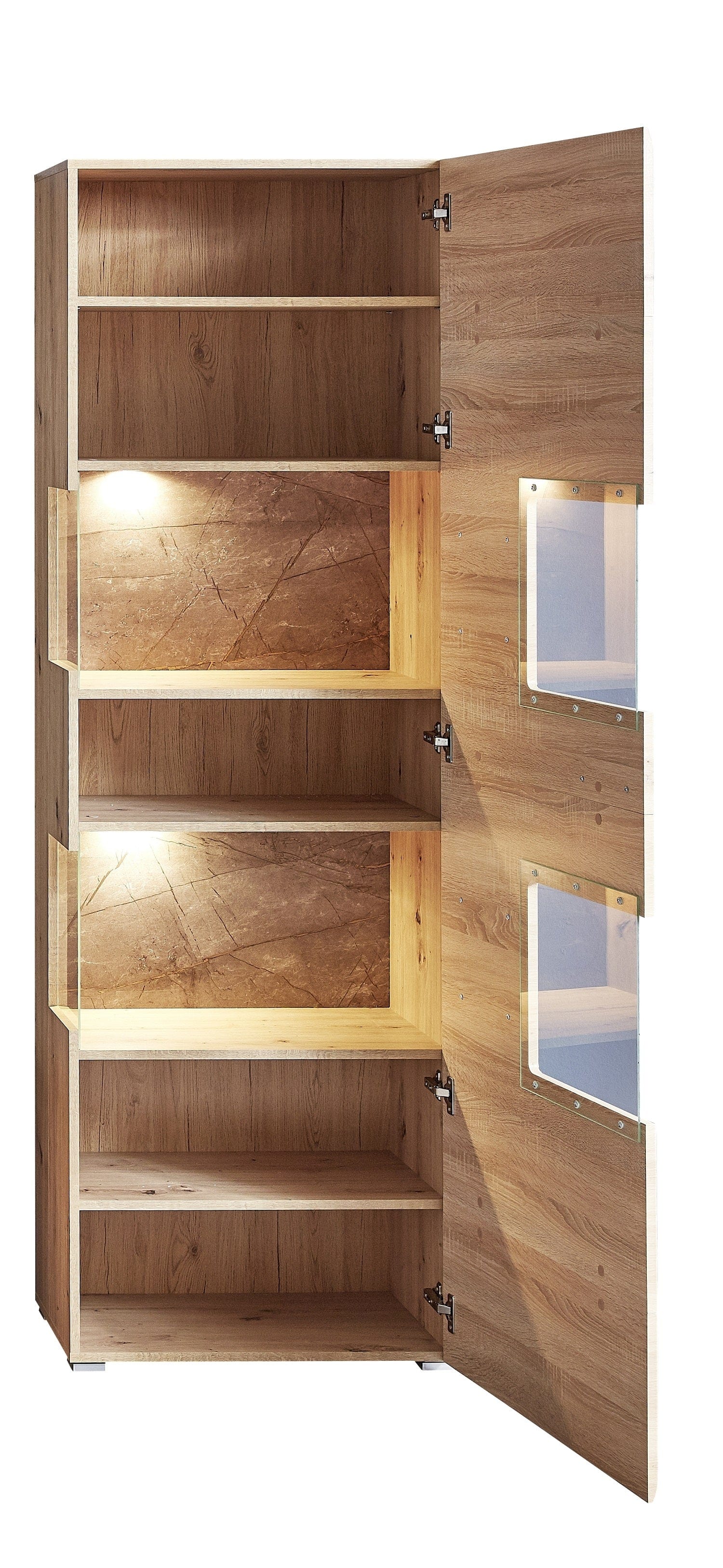 Innostyle Set de mobila living din pal si MDF, 4 piese Skylar Stejar