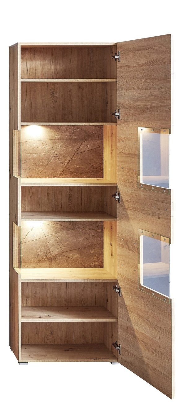 Innostyle Set de mobila living din pal si MDF, 4 piese Skylar Stejar