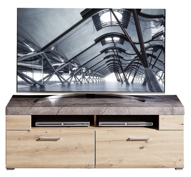 Innostyle Set de mobila living din pal si MDF, 4 piese Skylar Stejar