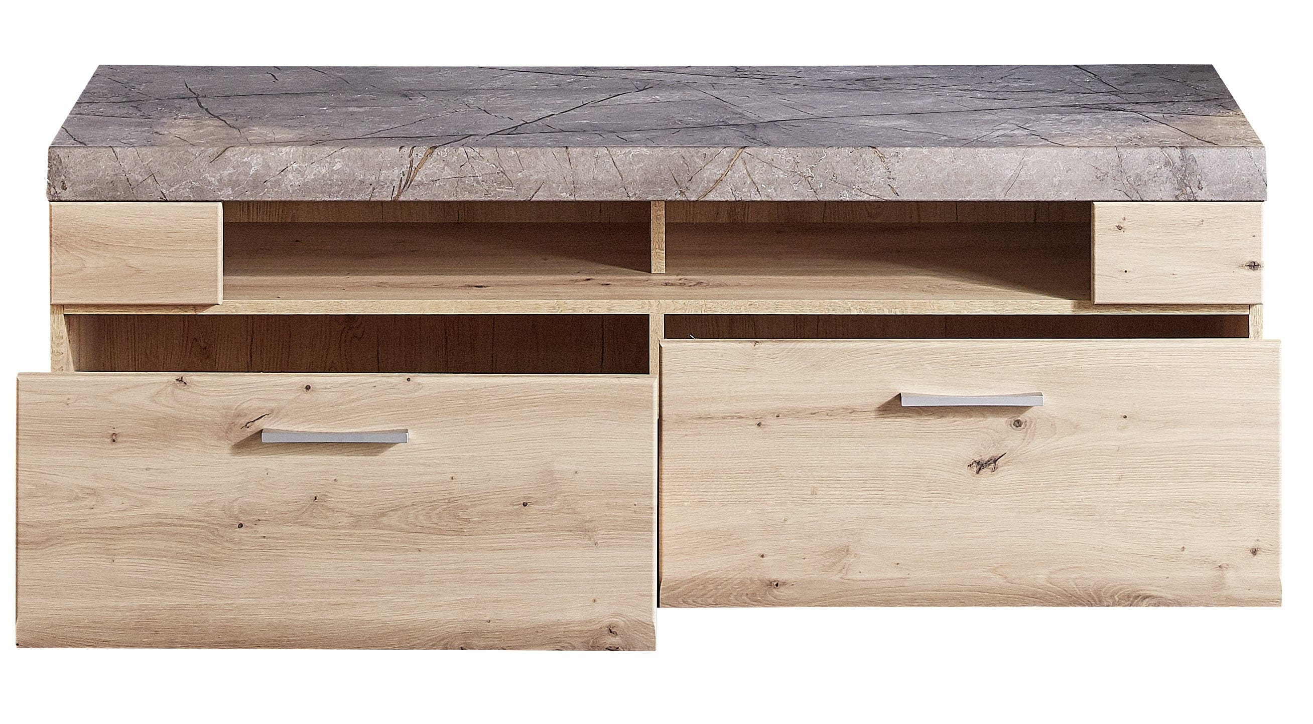 Innostyle Set de mobila living din pal si MDF, 4 piese Skylar Stejar