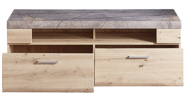 Innostyle Set de mobila living din pal si MDF, 4 piese Skylar Stejar