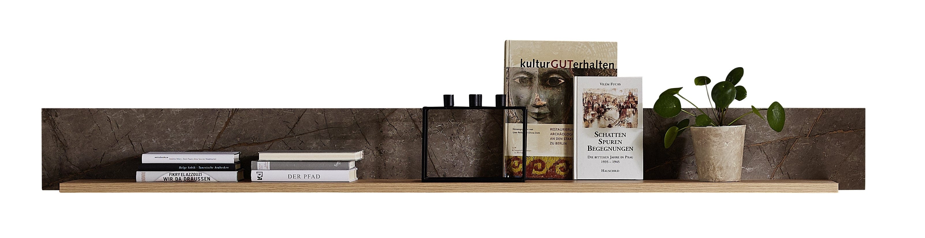 Innostyle Set de mobila living din pal si MDF, 4 piese Skylar Stejar