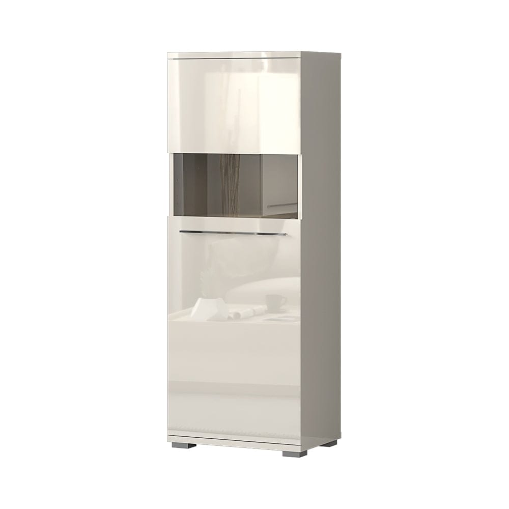 Set de mobila living din pal si MDF, cu LED inclus, 6 piese Piano II Bej (4)