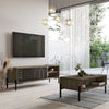 Asir Set de mobila living din pal si metal, 2 piese, Neo NE5-CU Maro / Negru