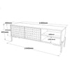 Asir Set de mobila living din pal si metal, 2 piese, Neo NE5-CU Maro / Negru