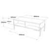 Asir Set de mobila living din pal si metal, 2 piese, Neo NE5-CU Maro / Negru