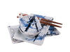 Set japonez pentru servire sushi, din ceramica, Splash Albastru, 4 piese (1)
