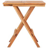 VidaXL Set masa + 2 scaune pliabile pentru gradina / terasa, din lemn de tec, Arlo Natural / Albastru Deschis, L60xl60xH65 cm