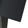 Set masa de gradina / terasa din sticla si metal + 4 fotolii de gradina din ratan PVC si metal, Evelyn Negru, L80xl80xH74 cm (3)