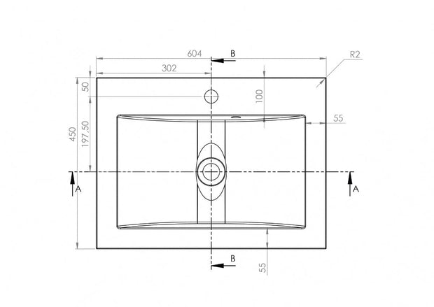 Set masca si lavoar incastrat, 60 cm, Nicole Negru (7)