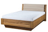 Set Mobila Dormitor din furnir si pal, cu pat 200 x 140 cm, 6 piese Velvet Stejar Rustic / Bej (2)