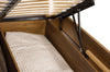 Set Mobila Dormitor din furnir si pal, cu pat 200 x 140 cm, 6 piese Velvet Stejar Rustic / Bej (4)