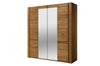 Set Mobila Dormitor din furnir si pal, cu pat 200 x 140 cm, 6 piese Velvet Stejar Rustic / Bej (13)