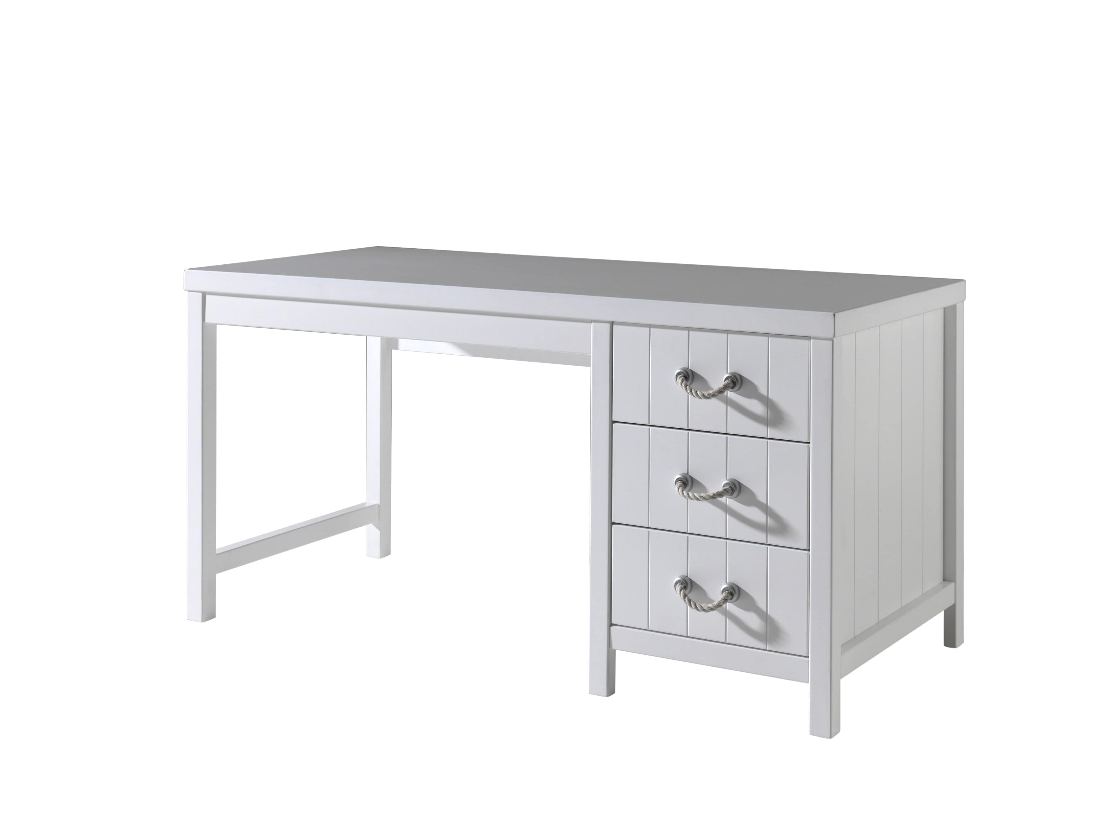 Set Mobila dormitor din lemn de pin si MDF, pentru copii 4 piese Lewis I Alb, 200 x 90 cm (4)