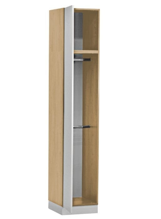 Stolwit Set Mobila Dormitor din pal, cu pat 200 x 160 cm, 4 piese, Sleep Varia Mini Maxi Alb Mat / Maro