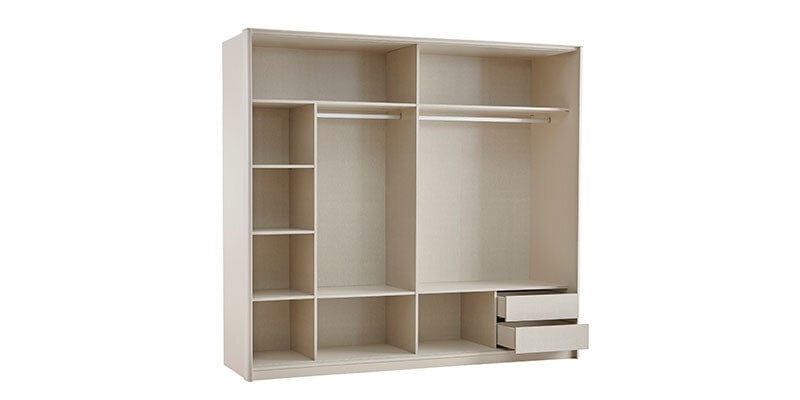 Dogtas Set Mobila Dormitor din pal, cu pat 200 x 160 cm, 5 piese Nicole Crem / Somon Inchis