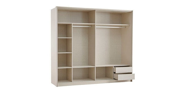 Dogtas Set Mobila Dormitor din pal, cu pat 200 x 160 cm, 5 piese Nicole Crem / Somon Inchis