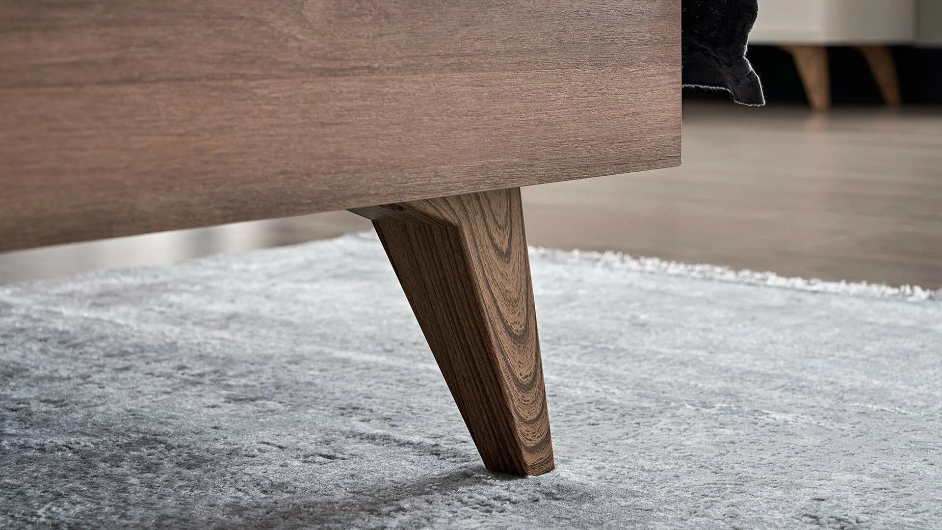 Dogtas Set Mobila Dormitor din pal, cu pat 200 x 160 cm, 6 piese Mayer Alb / Natur