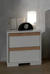Set Mobila dormitor din pal, pentru copii 3 piese London Alb / Natural, 200 x 90 cm (3)