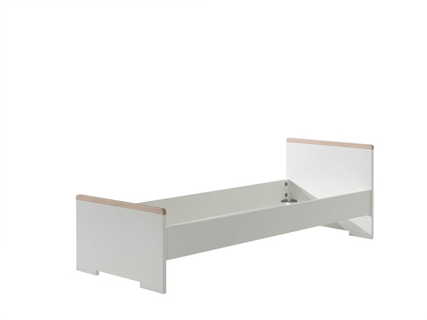 Set Mobila dormitor din pal, pentru copii 3 piese London Alb / Natural, 200 x 90 cm (5)