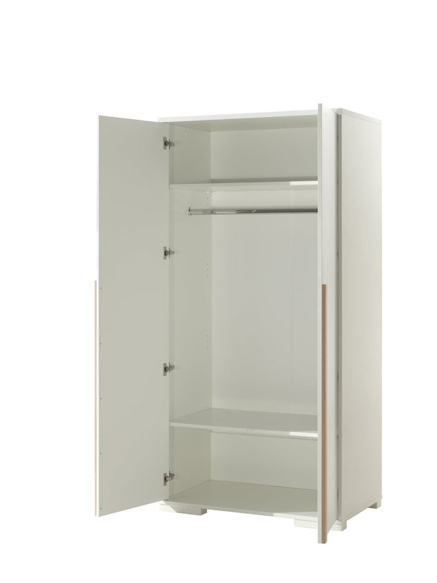 Set Mobila dormitor din pal, pentru copii 3 piese London Alb / Natural, 200 x 90 cm (7)
