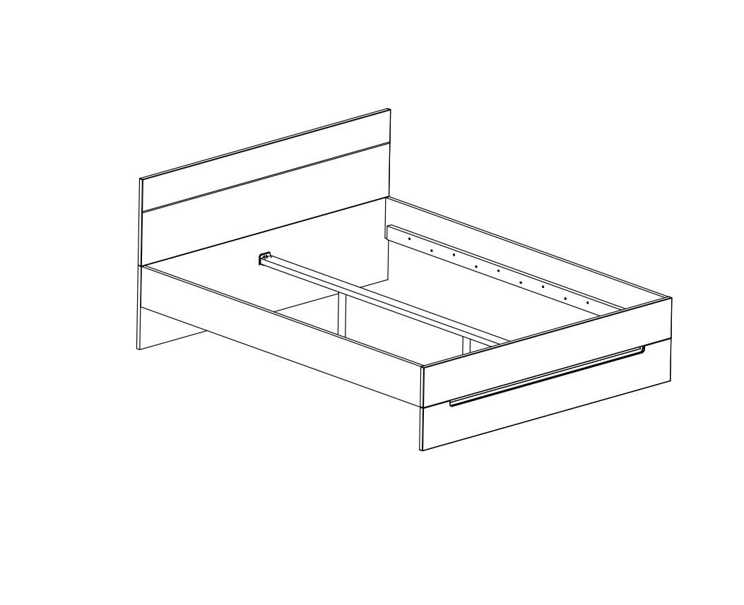 Set Mobila Dormitor din pal si MDF, 5 piese Gabrielle Alb, 200 x 160 cm (3)