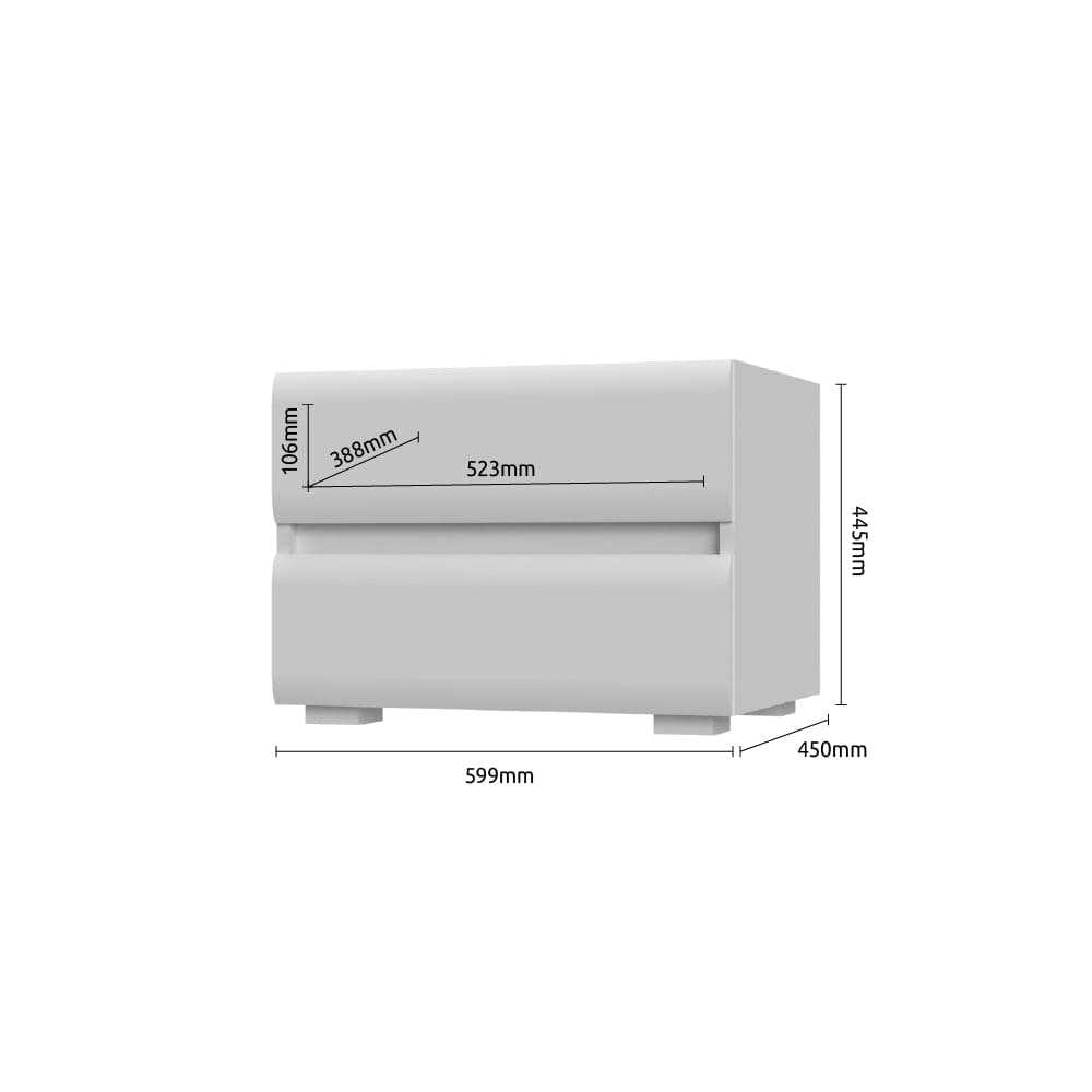 Set Mobila Dormitor din pal si MDF, cu pat 200 x 160 cm, 6 piese, Invictus P66-6OG/IC Gri / Crem / Stejar Tobacco (7)