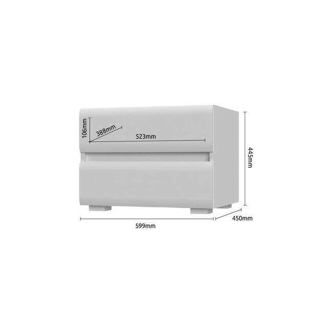 Set Mobila Dormitor din pal si MDF, cu pat 200 x 160 cm, 6 piese, Invictus P66-6OG/IC Gri / Crem / Stejar Tobacco (7)