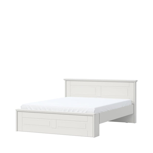 Set Mobila Dormitor din pal si MDF, cu pat 200 x 180 cm, 5 piese Evergreen Large Ivoir Mat / Pin Polar (6)