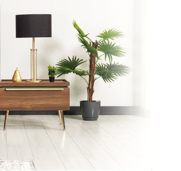 Serhat Set mobila dormitor din pal si metal, cu pat  200 x 160 cm, 6 piese Pietro Nuc / Auriu